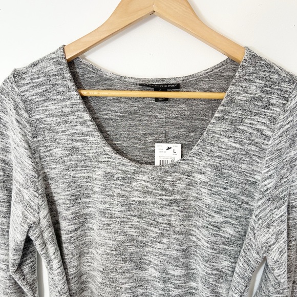 NEW A Pea in the Pod Maternity Tie-Front Dress Heather Gray Size Large NWT - Picture 7 of 14